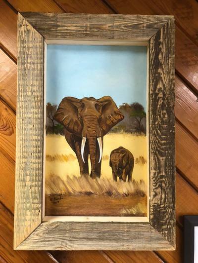 Elephant & baby