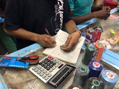 Adding up the cost of goods purchased for the widows