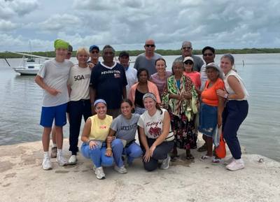 Team pic at baptism while the skeleton crew ran the clinic!
